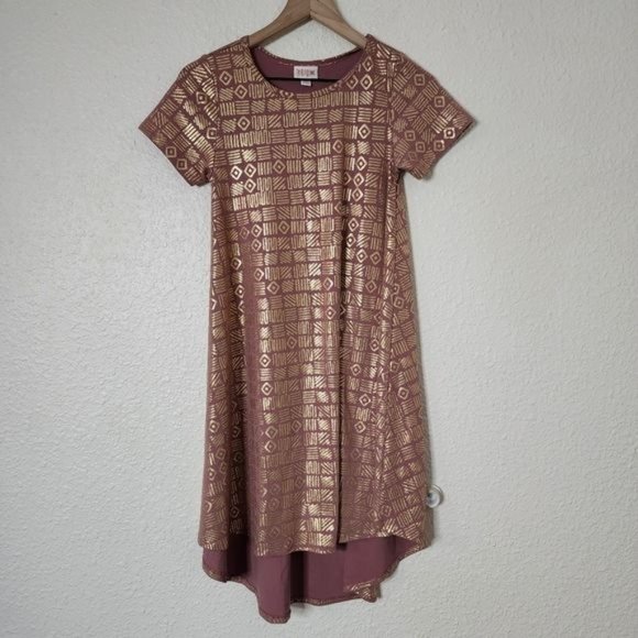 LuLaRoe Dresses & Skirts - Lularoe Metallic Swing Carly Dress Elegant Collection Size XXS